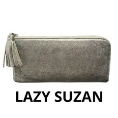 【LAZYSUZAN】 メタリック　シルバー 長財布 L型財布　タッセル付き
