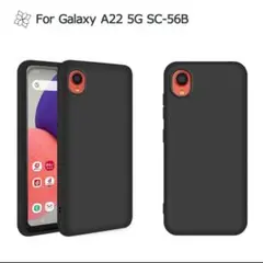黒 Galaxy A22 5G SC-56B ケース カバー ブラック 耐衝撃