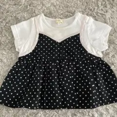 ハッシュアッシュ　Tシャツ　重ね着風