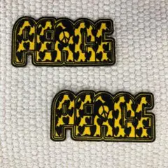 刺繍ワッペン　LOVE　ロゴ　2枚セット