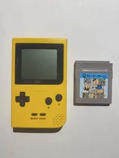ゲームボーイポケットイエロー　フェイスパネル新品　カードゲーム付き　動作確認済み