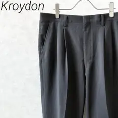 Kroydon スラックス センタープレス ポケット付き シンプル 大きめ
