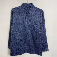 THOMAS HARDY ネイビー花柄長袖シャツ 95