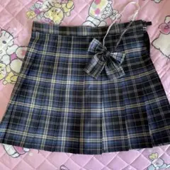 なんちゃって制服　制服　スカート　リボン　セット　ネイビー　ベージュ