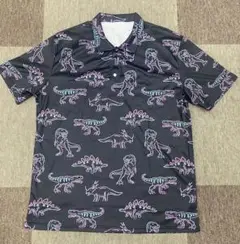メンズゴルフウェア　恐竜デザイン ポロシャツＬサイズ