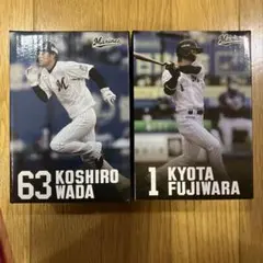 ロッテマリーンズ　ボブルヘッド人形　佐々木朗希 2体　藤原恭大　和田 康士朗 ロッテマリーンズ ボブルヘッド人形 佐々木朗希 2体 藤原恭大