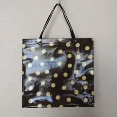 ハンドメイド品 　水玉模様　やや小ぶりなトートバッグ　B5判
