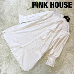 【美品】PINK HOUSE ピンクハウス ワンピース 白 フリル ピコフリル