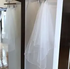クラウディア ミドル丈ベール パール・コーム付き 結婚式 前撮り ベール
