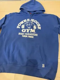 POWERHOUSE GYM フード付きパーカー 青