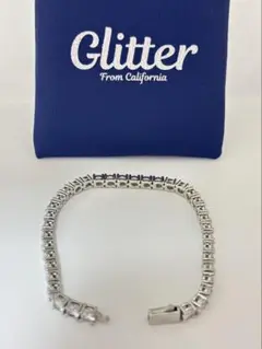 Glitter テニスブレスレット シルバー　美品