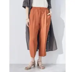 【新品未使用】YECCA VECCA パンツ　Sサイズ　アンクル　オレンジ