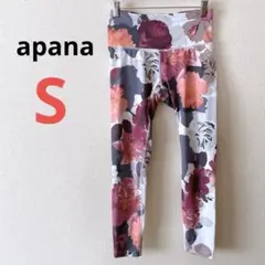 apanaフラワーパターン ハイウエスト ヨガパンツ　S