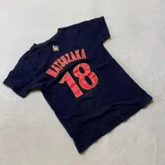 Japan 野球 Tシャツ 松坂大輔 背番号18 半袖 ネイビー レッド 日本