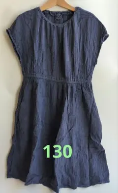 FOキッズ ワンピース 130 紺色