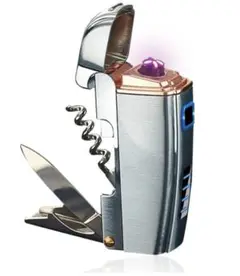 プラズマライター 電子ライターUSB 充電式 ターボライターソムリエナイフ栓抜き