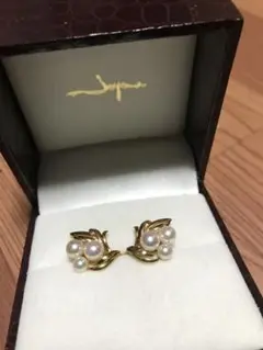 美品 ミキモ MIKIMOTO K18 パール 真珠 イヤリング 5.8g