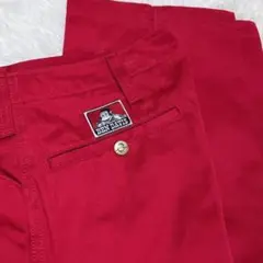美品【 BEN DAVIS 】ストレートパンツ ワイド 赤 ゴリラマーク