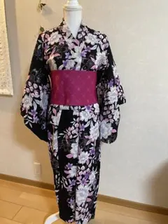 キッズ浴衣　140〜150 浴衣 帯セット(断捨離価格)
