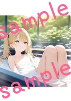 ☆547写真　ブロマイド　カード　2次元　アニメイラスト　美少女　水着　下着☆