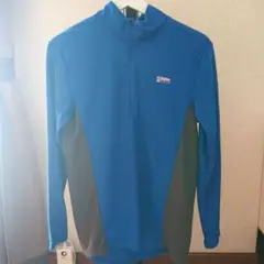 値下げハーフジップ トレーニングシャツ M 青/グレー