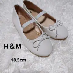 新品☆ H&M 18.5cm ホワイトバレエシューズ