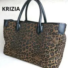 KRIZIA トートバッグ 3室 大容量 ヒョウ柄 A4収納可