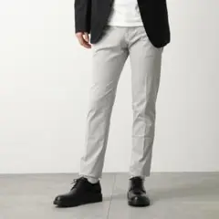 参価約4万【インコテックス】春夏コットンストレッチ アンクル丈ホワイトパンツ