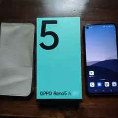 【傷多し】OPPO Reno5 A シルバーブラックSIMフリー CPH2199