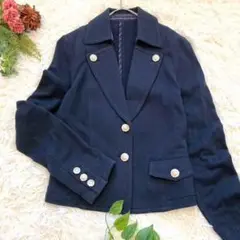 【Style Note】ベルメゾン コットンテーラードジャケット 銀ボタン 紺