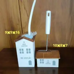 木製　コロコロクリーナー入れとハンディモップスタンド