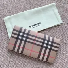 【美品】バーバリー 長財布 ノバチェック 保存袋 メガチェック