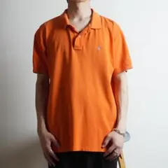 90s POLO by RalphLauren ポロシャツ オレンジ/ZW117