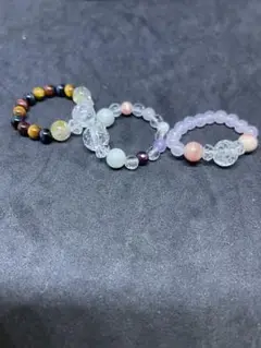 幸せのふくろう　サークルリング3点セット