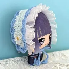 〈水色×青色×白色〉ぬい服　ヘッドドレス　ちびぐるみ にじぬい