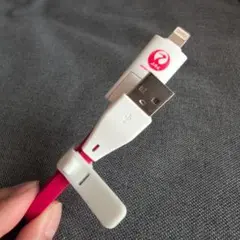 非売品 JAL TYPE C USB to Lightning 充電ケーブル 赤