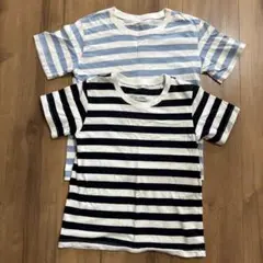 ストライプTシャツ 2枚セット 120 130