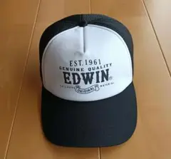EDWIN トラッカーキャップ ホワイト/ブラック