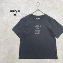 a2352＊UNIQLO×SNOOPY 半袖Tシャツ　ダークグレー【M】シンプル