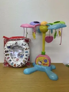 【まとめ売り】やすらぎふわふわメリー　補助便座　ソフトシート　ハローキティ