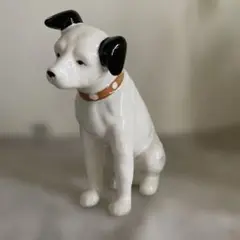 ビクター　ヒズマスターズボイス 陶器製犬の置物 白黒
