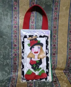 HANDMADEロラライハリスパネルワンハンドルポーチ