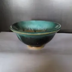 緑色 陶器 ボウル グラデーション仕上げ
