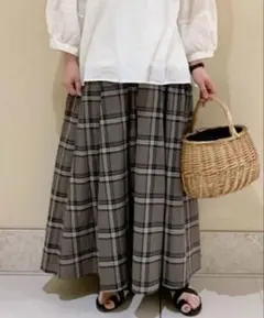 サマンサモスモス　ロングスカート　チェック