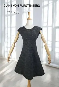 美品(8) DIANE VON FURSTENBERG ノースリーブワンピース