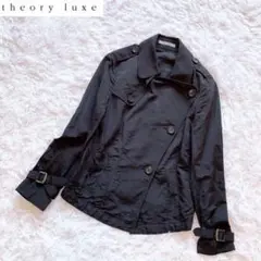 Theory luxeセオリーリュクスのショート丈 トレンチコート ブラック38