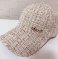 CHANEL ロゴ キャップ アイボリー