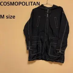【COSMOPOLITAN】レディース/フード付きジャケット/オーバーサイズ/黒