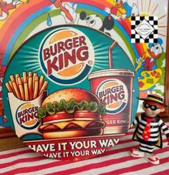 バーガーキング⑪ BURGER KING ブリキ看板　アメリカン雑貨　ダイナー