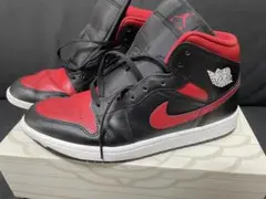 【ユーズド】Nike Air Jordan 1 MIDブラック/レッド